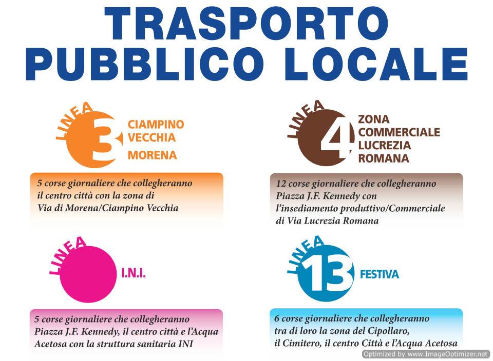 I nuovi orari e percorsi del Tpl di Ciampino schiaffinitplciampino