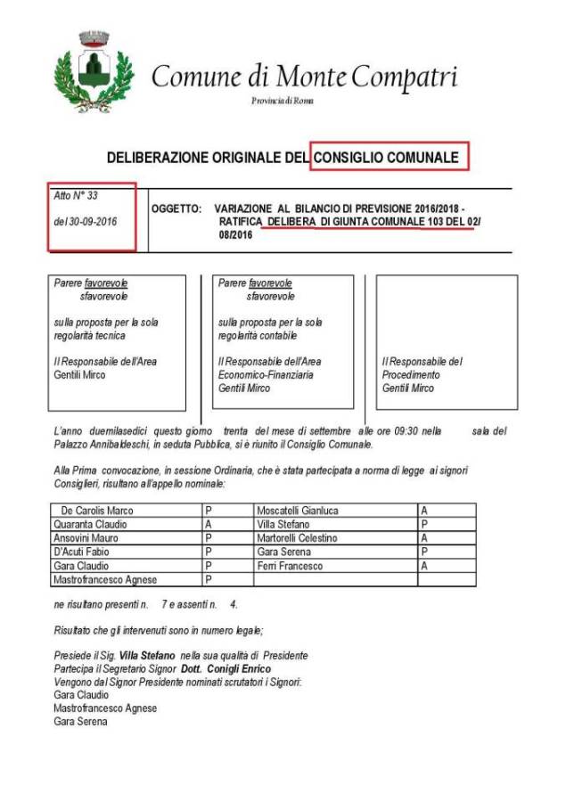 De Carolis su Metro C e Isola Ecologica a Monte Compatri delibera