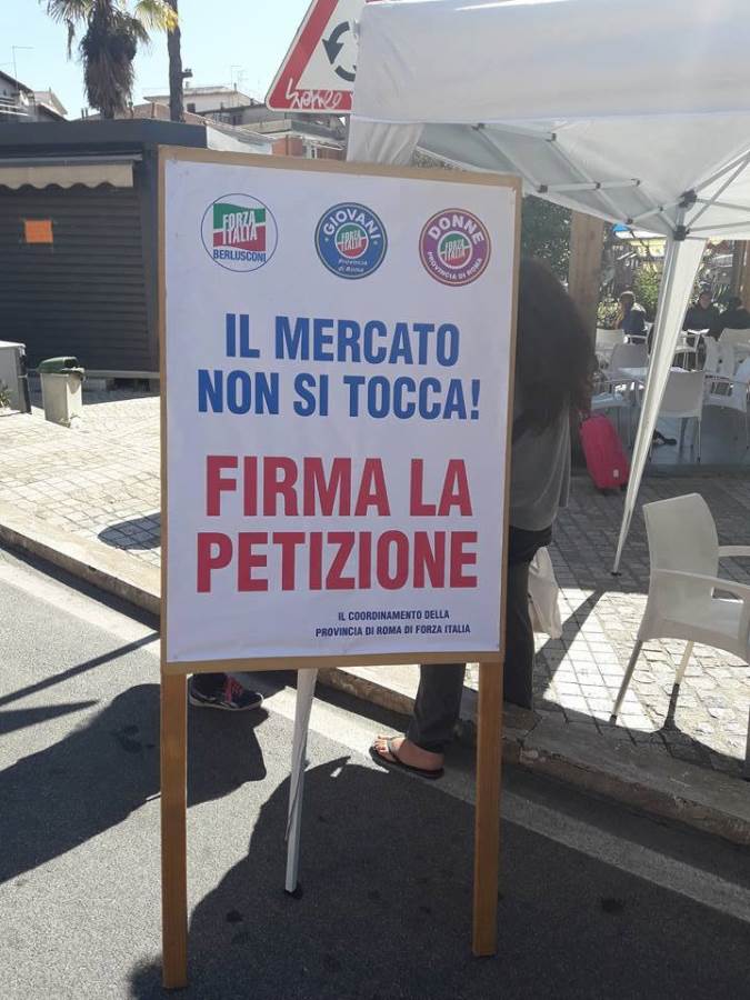 Forza Italia contro la Bolkestein fa tappa a Capena manifesto