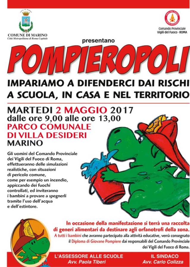 Al via Pompieropoli 2017 a Marino pompieropoli17