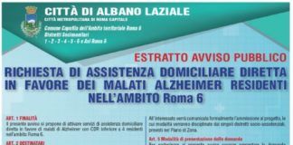Albano, avviso per assistenza domiciliare ai malati di Alzheimer alzheimer