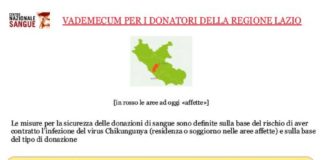 Chikungunya, Lena fa chiarezza su donatori di sangue donazioni