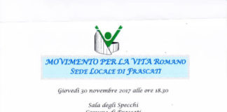 A Frascati il convegno Nessuna vita è da scartare locandina