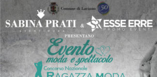 Lariano, evento ragazza moda e spettacolo il 7 dicembre ragazza