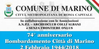 Marino commemora i bombardamenti del 2 febbraio 1944 programma