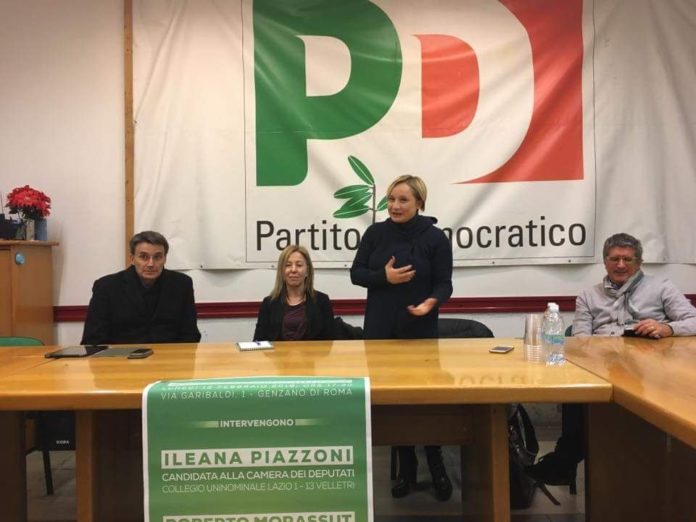 La candidata alla Camera dei Deputati Ileana Piazzoni inaugura a Genzano di Roma, assieme a Roberto Morassut, il suo comitato elettorale