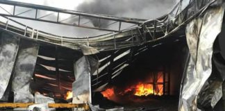 Incendio in un capannone a Pavona di Albano incendio