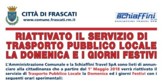 Frascati, sono stati riattivati gli orari festivi del Tpl orari_festivi_tpl_frascati