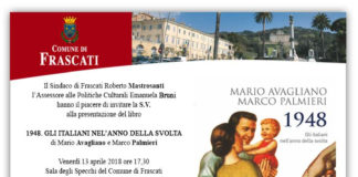 Frascati, presentazione del libro di Avagliano e Palmieri presentazione