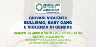 A Villa Sora convegno su giovani e devianze manifesto