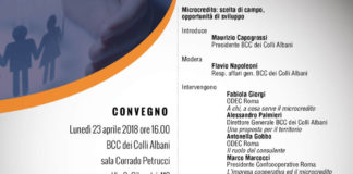 Microcredito, convegno della Bcc Colli Albani a Genzano microcredito