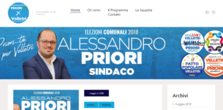 Online sito internet del candidato Sindaco di Velletri Priori