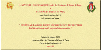 Rocca di Papa, cultura e lavoro in primo piano invito