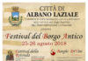 Festival del Borgo Antico ad Albano il 25 e 26 agosto festivalborgoantico18