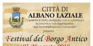 Festival del Borgo Antico ad Albano il 25 e 26 agosto festivalborgoantico18