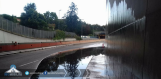 Tangenziale SR7, allagato sottopasso ad Albano tangenziale_allagata