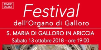 Ariccia, torna il Festival dell’Organo di Galloro galloro