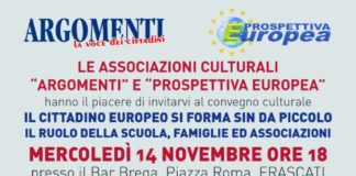 Frascati, evento culturale sull’Europa locandina