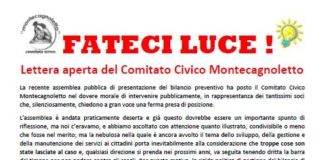 Comitato Monte Cagnoletto attacca la giunta Cinque Stelle manifesto