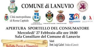 Sportello del Consumatore Intercomunale a Lanuvio locandina