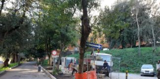 Avviati i lavori nel parcheggio di Villa Sciarra lavori