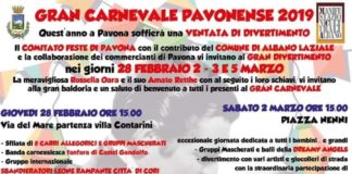 Dal 28 febbraio al 5 marzo il Gran Carnevale Pavonense carnevale_pavona_2019