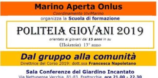 Marino Aperta Onlus lancia Politeia Giovani 2019 PoliteiaGiov19