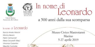 Mostra dedicata a Leonardo a Marino locandina