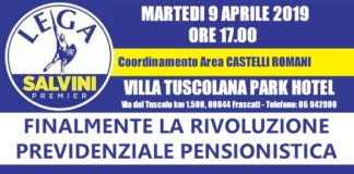 Lega Castelli Romani “a Frascati il convegno su Quota 100” manifesto