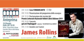 James Rollins a Velletri Libris il 26 maggio locandina