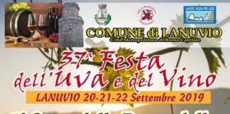 La Festa dell’Uva e del Vino 2019 a Lanuvio locandina