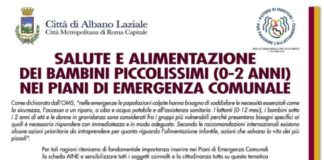 Evento ad Albano sui Piani emergenza comunali locandina
