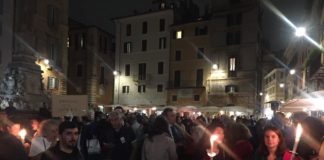 Pd Marino alla fiaccolata solidale per i curdi pantheon_fiaccolata