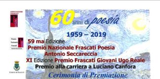 A Villa Sora la premiazione 59esimo Premio Frascati Poesia Antonio Seccareccia sessant_anni_poesia