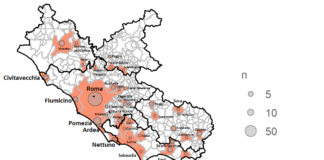 Partito Comunista Castelli Romani, “La mappa per comune della diffusione del Coronavirus” mappa