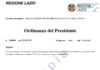 Coronavirus, nuova ordinanza Regione Lazio ordinanza