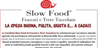 Frascati, Slow Food prosegue su ordinazione slow_food_covid19