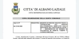 Sospensione tributi comunali ad Albano sospensione_tasse_albano