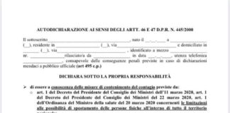 Coronavirus, il nuovo lasciapassare valido dal 23 marzo autocertificazione_23_03