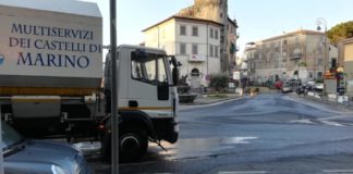 In corso sanificazione strade di Marino sanificazione_strade_marino