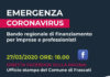 Covid19, verso finanziamento per imprese e professionisti Lazio locandina