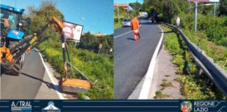 A Cecchina i lavori di sfalcio sulla Nettunense lavori_sfalcio_cecchina_30_04