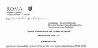 Mussolini e Castellani “Campidoglio vigili su norme anti contagio anche in cantieri aperti” interrogazione_cantieri