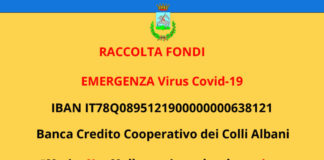 Raccolta fondi promossa dal Comune di Marino locandina_iban