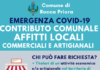 Rocca Priora, contributi affitti commercianti e artigiani infografica