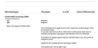 Sono negativo al test sierologico, pagato da me test_sierologico_anonimo