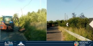 Sfalcio della vegetazione sulla Velletri Anzio