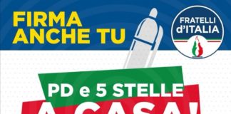Fdi Castel Gandolfo in piazza per chiedere le dimissioni del Governo Conte manifesto