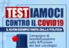 Testiamoci contro il Covid19, il buon esempio parta dalla politica locandina