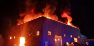 Incendio in uno stabilimento di Piedimonte San Germano